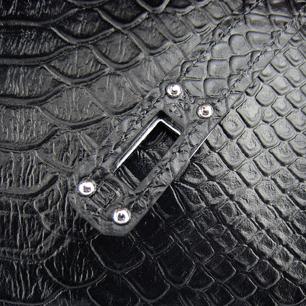 AAA Hermes Kelly 22 CM Snake Veins Handbag Black H008 On Sale - Click Image to Close